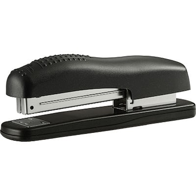 Quill Brand® Contemporary Desktop Stapler, 20 Sheet Capacity, Metallic  Black (79604Q)